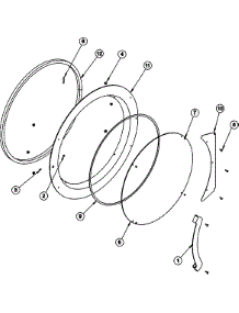 03 - Front Door parts for Maytag Dryer MDG120PHVW from AppliancePartsPros.com