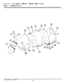 02 - Lint Screen, Tumbler (Front & Back) parts for Maytag Dryer DE27CS from AppliancePartsPros.com