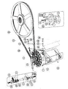 21 - Motor & Basket Pulley (Series 11) parts for Maytag Washer MFR35MCATS from AppliancePartsPros.com