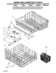 09 - Upper And Lower Rack Parts parts for Maytag Dishwasher ADB1500AWB41 from AppliancePartsPros.com