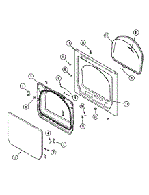 04 - Door (Upper) parts for Maytag Dryer MLE23MNAUW from AppliancePartsPros.com