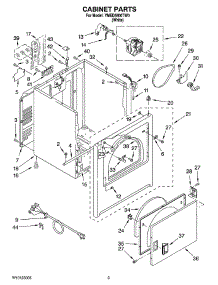02 - Cabinet Parts parts for Maytag Dryer YMED5800TW0 from AppliancePartsPros.com