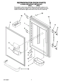 05 - Refrigerator Door Parts parts for Maytag Refrigerator MBF2562HEW13 from AppliancePartsPros.com