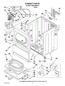 02 - Cabinet Parts parts for Maytag Dryer MDE17PDAYW1 from AppliancePartsPros.com