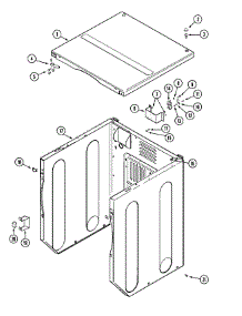 02 - Cabinet-Front (Upper) parts for Maytag Dryer MLE15PRAZW from AppliancePartsPros.com