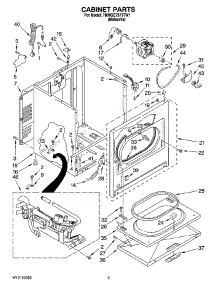 02 - Cabinet Parts parts for Maytag Dryer 7MMGE7973TW1 from AppliancePartsPros.com