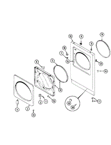 03 - Door parts for Maytag Dryer MDE13PRBCW from AppliancePartsPros.com