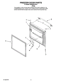 05 - Freezer Door Parts parts for Maytag Refrigerator GB2526PEKW12 from AppliancePartsPros.com