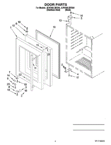 03 - Door Parts parts for Maytag Wine Cooler JUW248LBRB00 from AppliancePartsPros.com