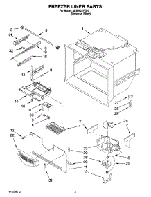 03 - Freezer Liner Parts parts for Maytag Refrigerator ABB1922FED1 from AppliancePartsPros.com