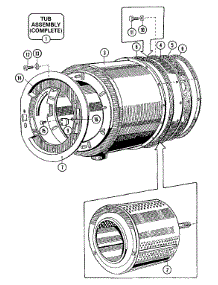 08 - Basket & Outer Shell Assembly parts for Maytag Washer MFR35PCAVS from AppliancePartsPros.com