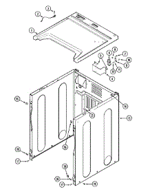 02 - Cabinet-Front parts for Maytag Dryer MDE16PRAYW from AppliancePartsPros.com