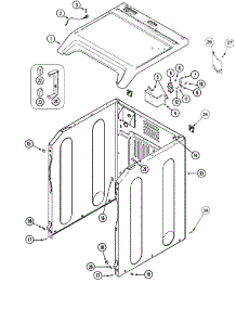 03 - Cabinet Front parts for Maytag Dryer MDG21PDAGW from AppliancePartsPros.com