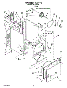 02 - Cabinet Parts parts for Maytag Dryer MED5570TQ0 from AppliancePartsPros.com