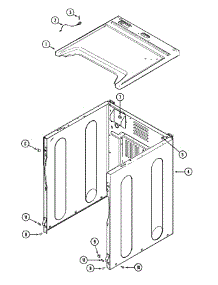 03 - Cabinet-Front parts for Maytag Dryer MDG16CSBWW from AppliancePartsPros.com