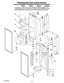 07 - Refrigerator Door Parts parts for Maytag Refrigerator MFI2568AEW13 from AppliancePartsPros.com