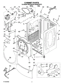 02 - Cabinet Parts parts for Maytag Dryer MGDE300VW0 from AppliancePartsPros.com