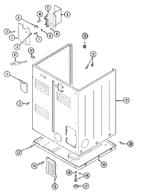 04 - Cabinet-Rear parts for Maytag Dryer MDG12PRBAW from AppliancePartsPros.com