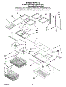 07 - Shelf Parts parts for Maytag Refrigerator ABR2227FES12 from AppliancePartsPros.com