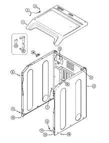 03 - Cabinet-Front parts for Maytag Dryer MDG14PDAGW from AppliancePartsPros.com