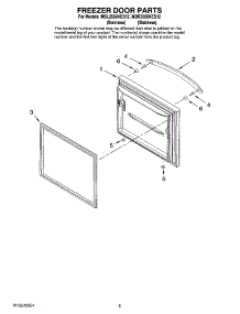 03 - Freezer Door Parts parts for Maytag Refrigerator MBR2556KES12 from AppliancePartsPros.com