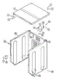 03 - Cabinet-Front (Upper) parts for Maytag Dryer MUG15PDAXA from AppliancePartsPros.com