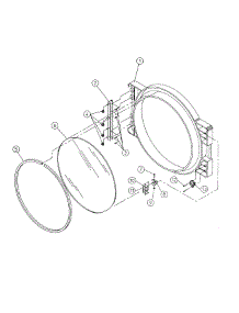 04 - Main Door Assembly (Magnet Type) parts for Maytag Dryer DG50PN1 from AppliancePartsPros.com