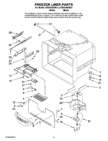 02 - Freezer Liner Parts parts for Maytag Refrigerator AFB2534DEB13 from AppliancePartsPros.com