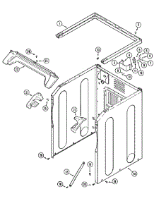03 - Cabinet-Front (Lower) parts for Maytag Dryer MLE23MNAUW from AppliancePartsPros.com