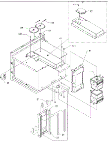05 - Magnetron / Stirrer Motor parts for Amana Microwave CRC21T2 / P1304408M from AppliancePartsPros.com