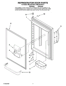 05 - Refrigerator Door Parts parts for Maytag Refrigerator MBL1957VES10 from AppliancePartsPros.com