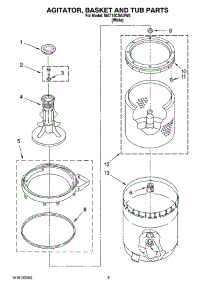05 - Agitator, Basket And Tub Parts parts for Maytag Washer MAT14CSAGW0 from AppliancePartsPros.com