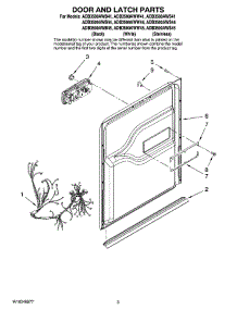 03 - Door And Latch Parts parts for Maytag Dishwasher ADB3500AWW41 from AppliancePartsPros.com