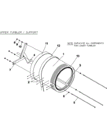 09 - Tumbler Support Assy parts for Maytag Dryer MLG31PCBWS from AppliancePartsPros.com