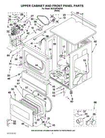03 - Upper Cabinet And Front Panel Parts parts for Maytag Dryer MLE24PDAZW0 from AppliancePartsPros.com