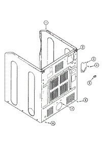 08 - Cabinet-Rear parts for Maytag Dryer MDE14PDACQ from AppliancePartsPros.com
