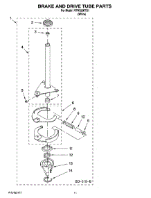 07 - Brake And Drive Tube Parts parts for Maytag Washer NTW5500TQ1 from AppliancePartsPros.com