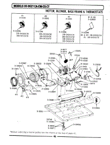 09 - Motor, Blower, Base Frame & Thermostats parts for Maytag Dryer DG21CA from AppliancePartsPros.com