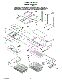 06 - Shelf Parts parts for Maytag Refrigerator GB2526PEKW12 from AppliancePartsPros.com