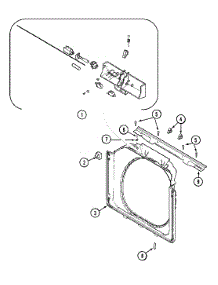 04 - Door Shroud & Door Latch Assembly parts for Maytag Washer MAH14PNAWW from AppliancePartsPros.com