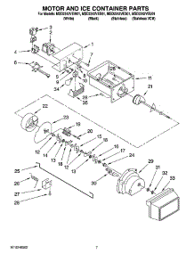 05 - Motor And Ice Container Parts parts for Maytag Refrigerator MSD2242VEB01 from AppliancePartsPros.com