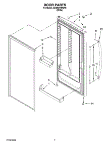 04 - Door Parts parts for Maytag Freezer AQU2027BRW05 from AppliancePartsPros.com