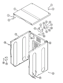 03 - Cabinet-Front (Upper) parts for Maytag Dryer MLE23PDAYQ from AppliancePartsPros.com