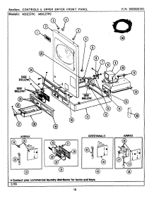 03 - Controls & Upper Dryer Front Panel parts for Maytag Dryer MDE27PCACL from AppliancePartsPros.com