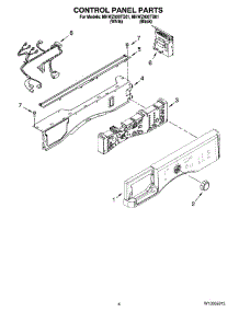 03 - Control Panel Parts parts for Maytag Washer MHWZ400TB01 from AppliancePartsPros.com