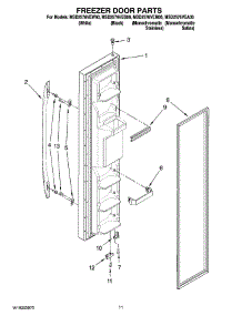 07 - Freezer Door Parts parts for Maytag Refrigerator MSD2576VEB00 from AppliancePartsPros.com