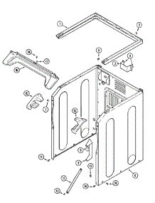 03 - Cabinet-Front (Lower) parts for Maytag Dryer MHG15PDAWW from AppliancePartsPros.com