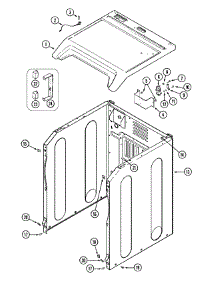 03 - Cabinet-Front parts for Maytag Dryer MDE14PDAGW from AppliancePartsPros.com