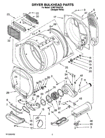 04 - Dryer Bulkhead Parts parts for Maytag Washer Dryer Combo 1DNET3205TQ0 from AppliancePartsPros.com