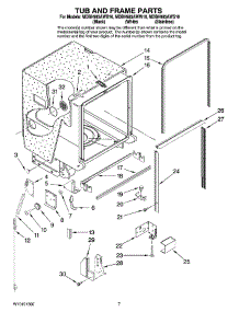 07 - Tub And Frame Parts parts for Maytag Dishwasher MDBH985AWW10 from AppliancePartsPros.com